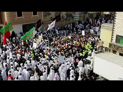 شاهد مشاركة آلاف في تشييع جثمان أخر ضحايا القديح