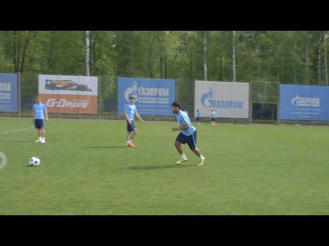 بالفيديو البرازيلي هالك يفجِّر الكرة أثناء تمارين بطرسبورغ