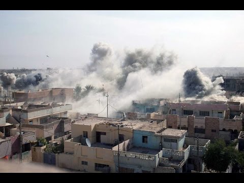 شاهد اتهامات بإلقاء البراميل المتفجرة على الفلوجة