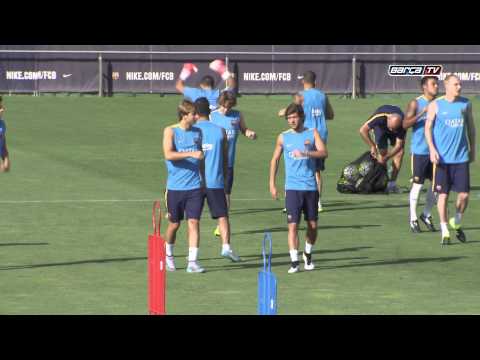 أول تدريبات برشلونة استعدادا للموسم الجديد