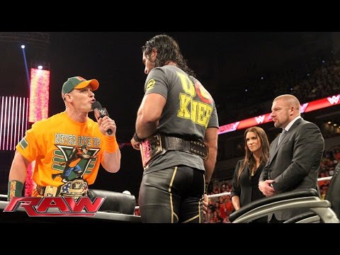 شاهد جون سينا يرفع راية التحدي أمام بطل wwe