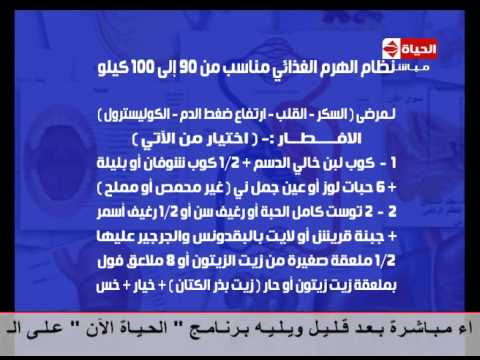 نظام الهرم الغذائي المناسب من 90 إلى 100 كيلو للمرضى