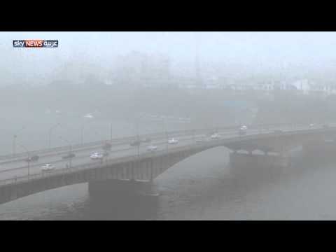 شاهد عاصفة رملية تضرب مصر