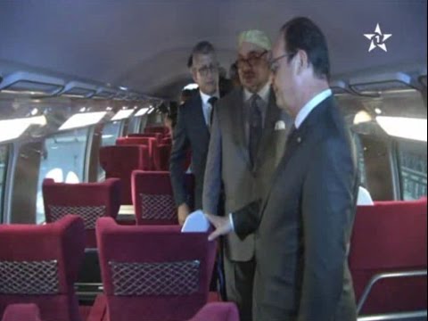 شاهد الملك محمد السادس وهولاند يدشنان ورشة قطارات