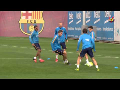 شاهد الرباعي الإسباني ينضم إلى تدريبات برشلونة