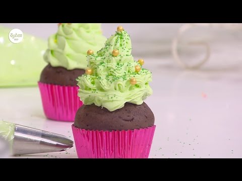 طريقة عمل كاب كيك بشجر الكريسماس