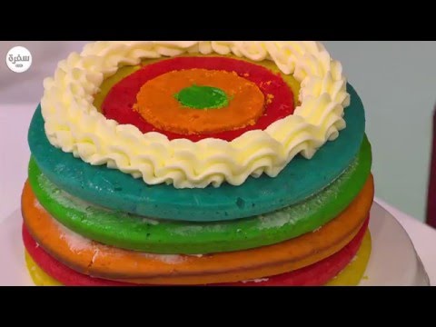 طريقة عمل تورتة شطرنج ملونة