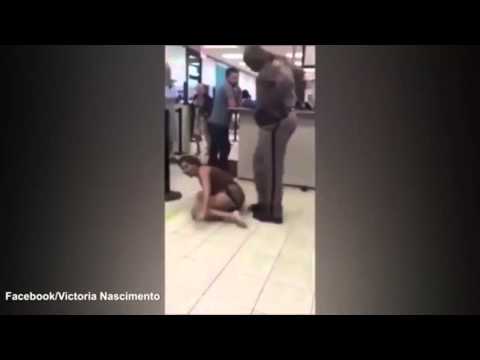 شاهد شرطي أميركي يعتدي على امرأة في فلوريدا