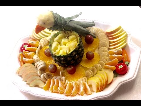 شاهدطريقة عمل ديكور الببغاء والفواكه