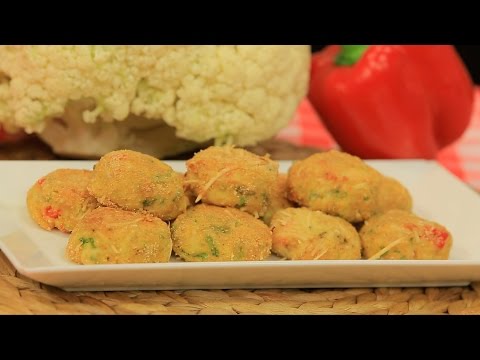 طريقة عمل أقراص القرنبيط المخبوزة