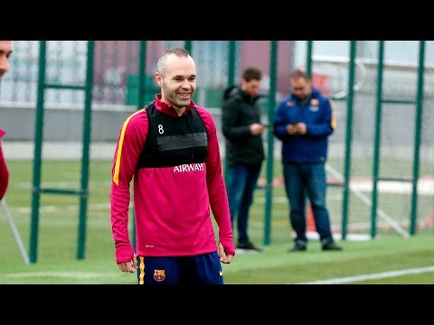 شاهد أول تدريبات لبرشلونة استعدادًا للقاء أتلتيك بيلباو