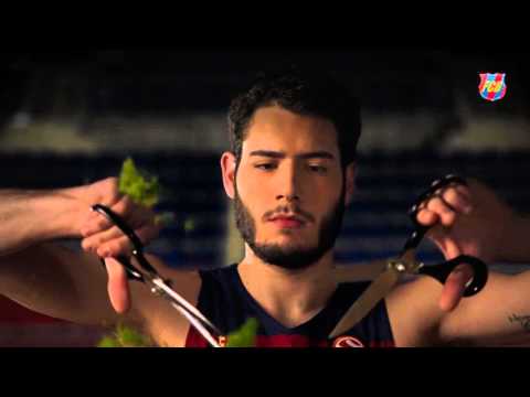 برشلونة يروج لتذاكر مباراة فريق السلة بطريقة رائعة