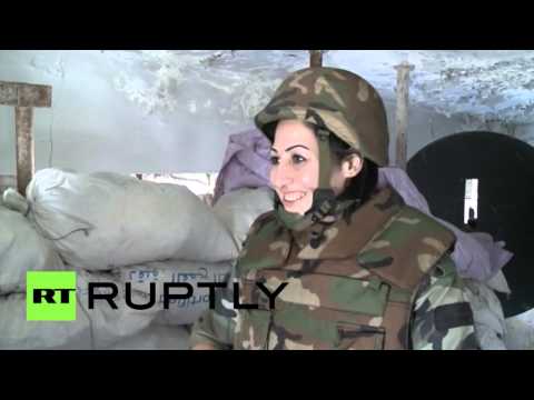 شاهد مدربة أسود سورية تشارك في معارك حلب