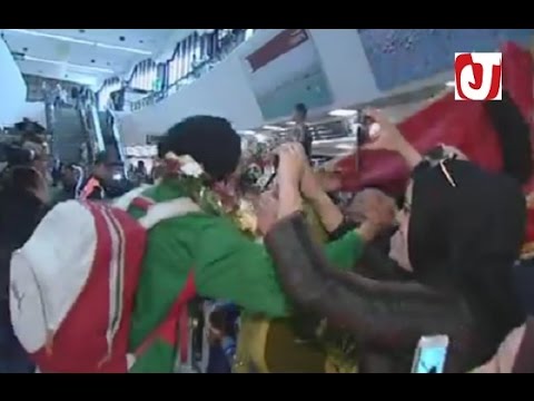 استقبال رائع لأبطال الملاكمة المغربية