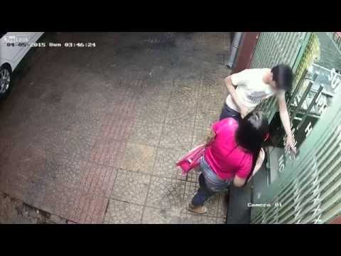 فيديو حرامي حاول سرقة فتاة أمام خطيبها