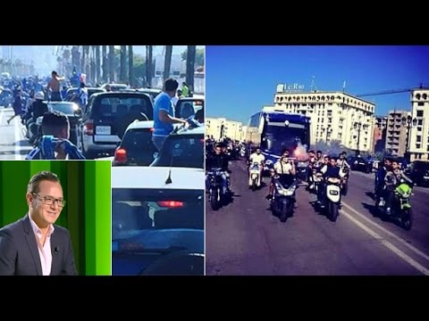 جماهير طنجة ترافق حافلة الفريق وبنهاشم يشيد بالمبادرة